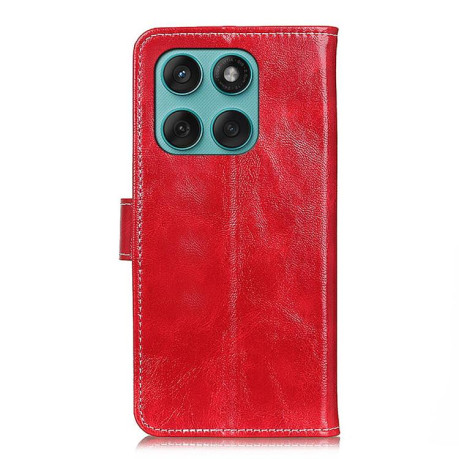 Чехол-книжка Magnetic Retro Crazy Horse Texture на Motorola Edge 60 Fusion/60 - красный