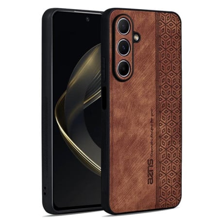 Чехол AZNS с 3D-тиснением и мягким покрытием Skin Feel на Samsung Galaxy A17 4G / 5G - коричневый