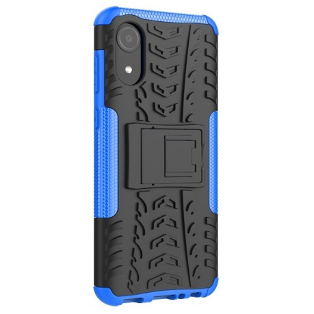 Протиударний чохол Tire Texture Samsung Galaxy A03 Core - чорно-синій