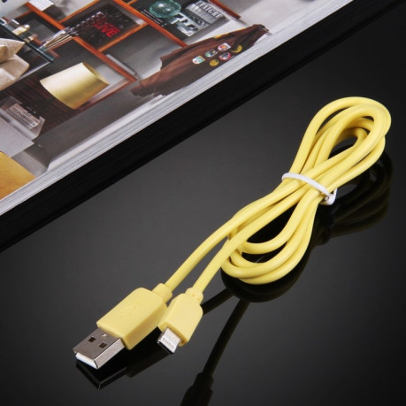 Зарядный кабель HAWEEL 1m High Speed 35 Cores 8 Pin to USB Sync Charging Cable для iPhone, iPad - желтый