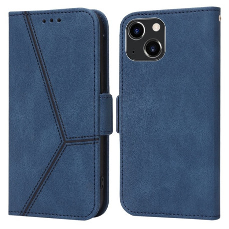 Чохол-книжка Embossing Stripe RFID для iPhone 14 Plus - синій