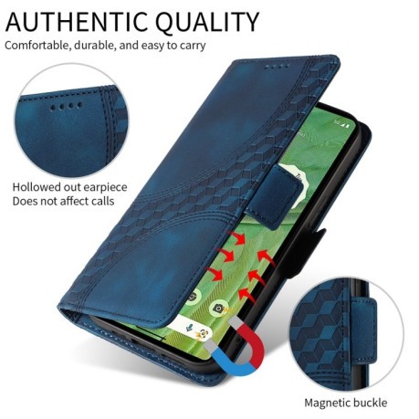 Чохол-книжка Embossed Rhombus Starry Leather для Xiaomi 14T Pro - синій