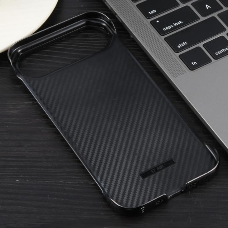 Противоударный чехол Electroplating Frameless Frosted Anti-Glare PC MagSafe для iPhone Air - черный