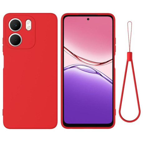 Силиконовый чехол Solid Color Liquid Silicone на OPPO A5x 4G / 5G - красный
