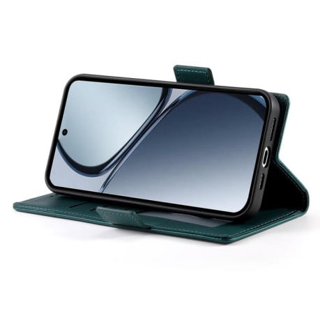 Чохол-книжка Side Buckle Magnetic Frosted Leather на Realme C75 / Realme 14x - зелений