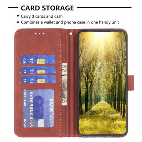 Чехол-книжка Rhombus Texture для на Samsung Galaxy M16 5G / F16 5G - коричневый