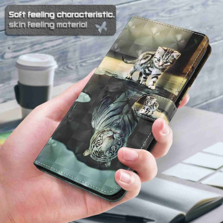 Чехол-книжка 3D Painting для Samsung Galaxy S24 5G - Tiger