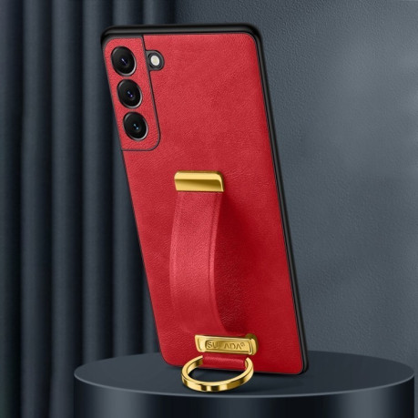Противоударный чехол SULADA Leather Texture Skin Feel Shockproof для Samsung Galaxy S25+ 5G - красный