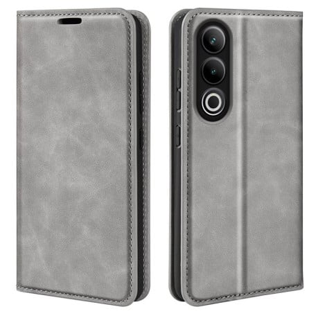 Чехол-книжка Retro Skin Feel Business Magnetic на OnePlus Ace 3V - серый