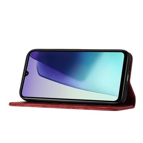 Чохол-книжка Cat Embossing Pattern на Xiaomi Redmi A4 5G - червоний