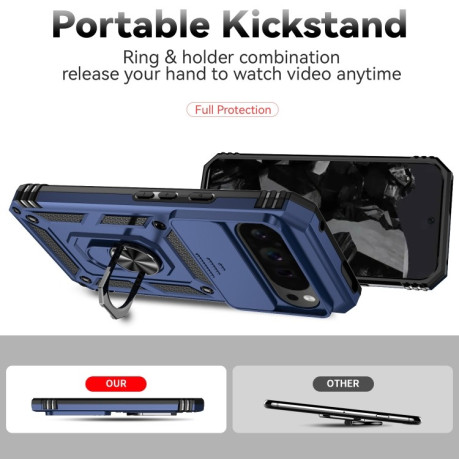 Протиударний чохол Sliding Camshield для Google Pixel 9 Pro - синій