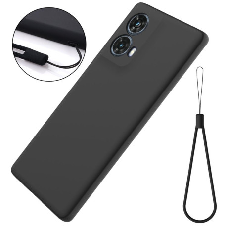 Силіконовий чохол Solid Color Liquid Silicone Motorola Moto G85 - чорний