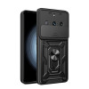 Противоударный чехол Camera Sliding для Realme 11 Pro 5G/11 Pro+ - черный