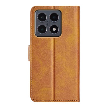 Чехол-книжка с двусторонней магнитной застёжкой на Xiaomi 15T - желтый