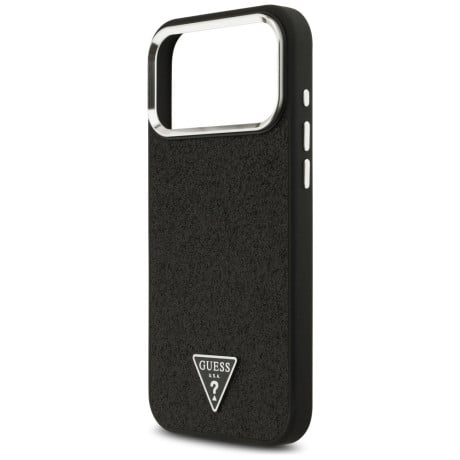 Оригінальний чохол Guess Glitter Triangle Logo з MagSafe на iPhone 17 Pro Max - Black