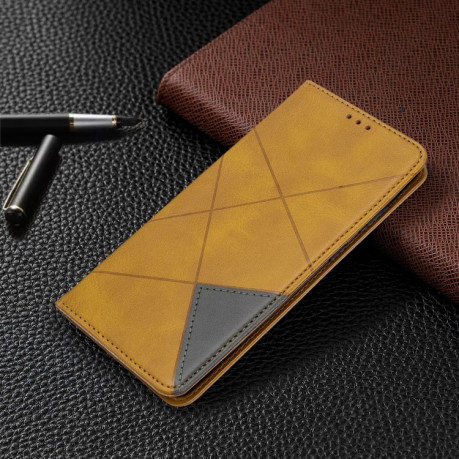 Чехол-книжка Rhombus Texture на Samsung Galaxy S20+Plus-желтый