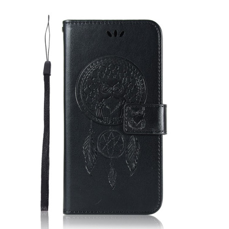 Чехол-книжка Wind Chime Owl Embossing для Xiaomi Poco M4 Pro 4G - черный