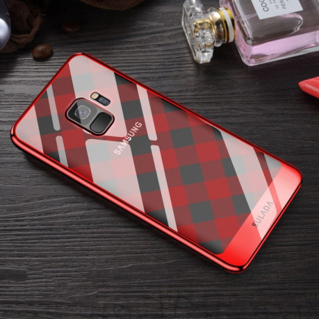 Чехол SULADA Plating Radium Carving на Samsung Galaxy S9 plus - красный