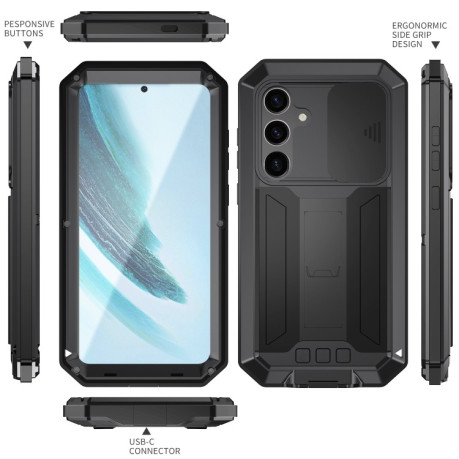 Протиударний чохол R-JUST Sliding для Samsung Galaxy S24+ 5G - чорний