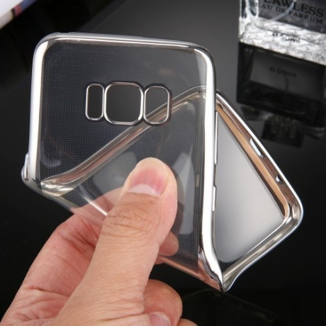 Силіконовий чохол Electroplating Frame для Samsung Galaxy S8+/G9550-сріблястий