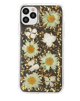 Чехол X-Fitted  FLORA из натуральных цветков для iPhone 12 mini - white flower