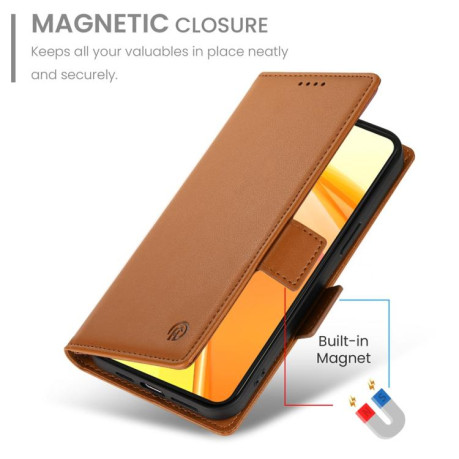 Чохол-книжка Side Buckle Magnetic Frosted Leather для OPPO Reno13 F /Reno13 FS 4G/5G - коричневий