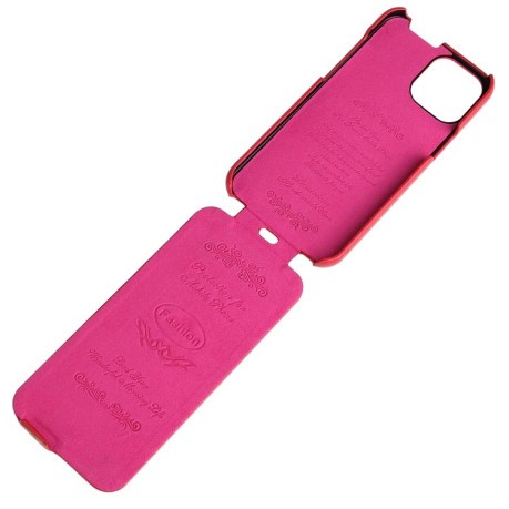 Кожаный флип-чехол Fierre Shann Retro Oil Wax Texture на iPhone 12 mini - красный