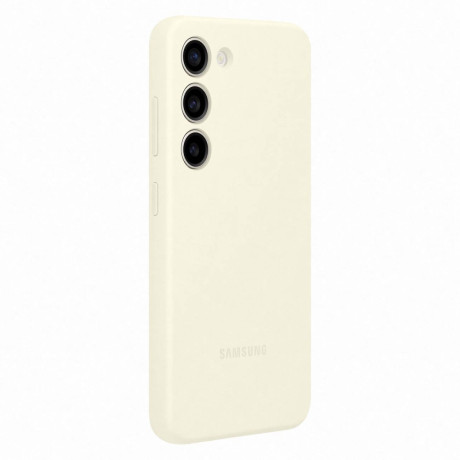 Оригинальный чехол Samsung Silicone Cover Rubber для Samsung Galaxy S23 - cotton (EF-PS911TUEGWW)