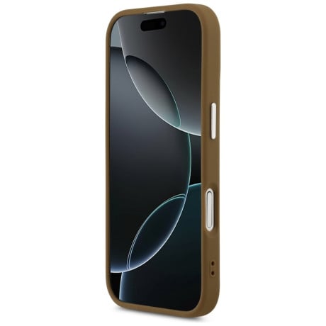 Оригинальный чехол Guess Triangle Logo с MagSafe на iPhone 17 - brown