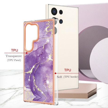 Протиударний чохол Electroplating IMD для Samsung Galaxy S24 Ultra 5G - фіолетовий