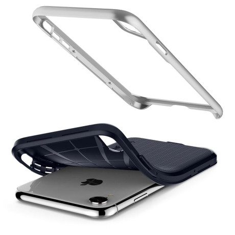 Чохол Spigen Neo Hybrid на iPhone XR-Satin Silver