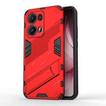 Противоударный чехол Punk Armor с подставкой на OPPO Reno13 Pro 5G Global - красный
