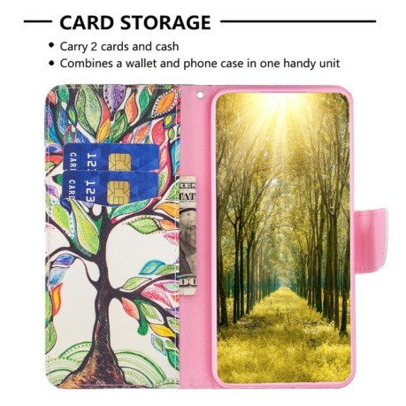 Чехол-книжка Colored Drawing Pattern для Samsung Galaxy A56 5G - Life