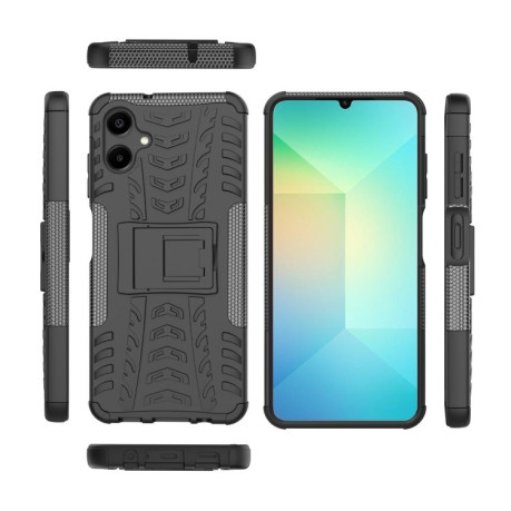 Протиударний чохол Tire Texture на Samsung Galaxy A06 4G - черный