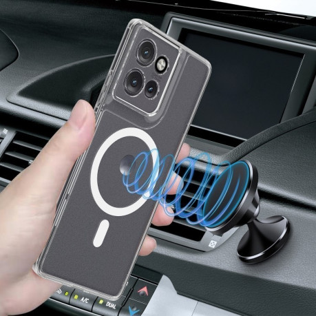 Чохол Clear Case MagSafe Simple Magnetiс для Motorola Edge 50 Neo - прозорий