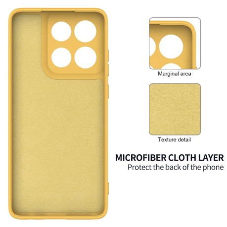 Силіконовий чохол Solid Color Liquid Silicone на Motorola Edge 60 - жовтий