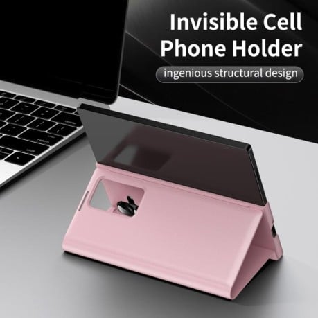 Чехол-книжка Smart View Window Leather на Samsung Galaxy Fold 7 5G - розовый