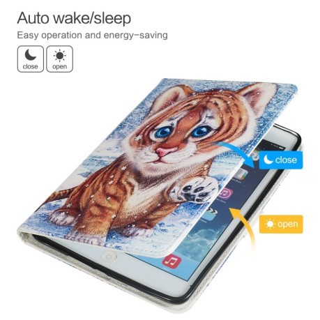 Чохол-книжка Colored Drawing для iPad 9.7 2017 / 2018 / Air / Air 2 - Tiger