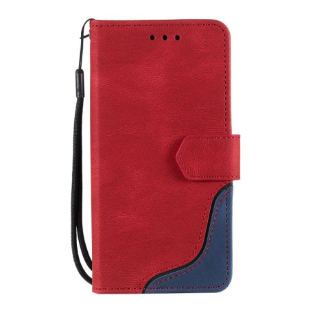 Чехол-книжка Three-color Stitching для Samsung Galaxy S22 Plus 5G - красный