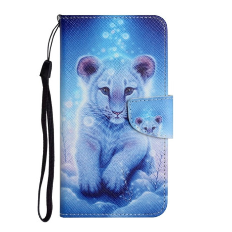 Чехол-книжка Colored Drawing Pattern для Samsung Galaxy S24 FE 5G - Leopard