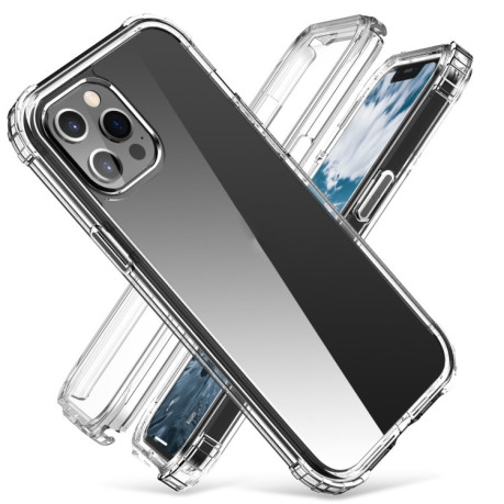 Двухсторонний чехол Four-corner для iPhone 12 Pro Max - прозрачный