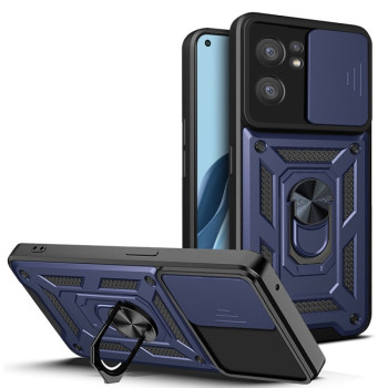 Противоударный чехол Camera Sliding для Reno7 5G Global/ Find X5 Lite/OnePlus Nord CE2 5G - синий