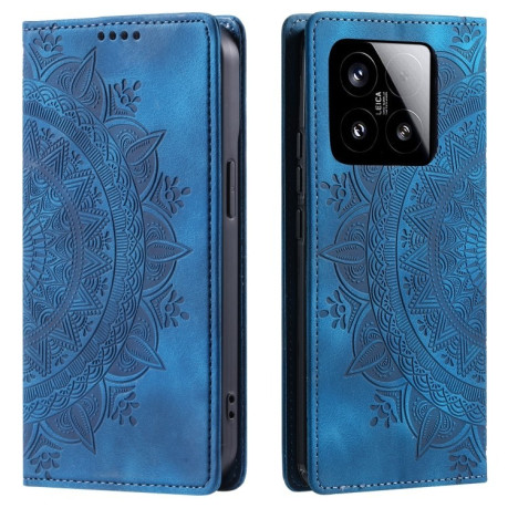 Чехол-книжка Totem Embossed Magnetic Leather для Xiaomi 15 - синий