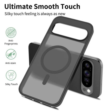 Чехол с мягкой фактурой Skin-feel с MagSafe гибридный на Google Pixel 10 Pro XL - черный