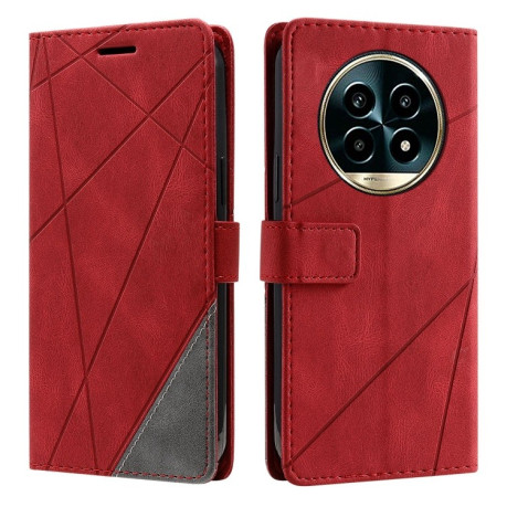 Чехол-книжка Skin Feel Splicing для Realme 13 Pro / 13 Pro+ 5G - красный