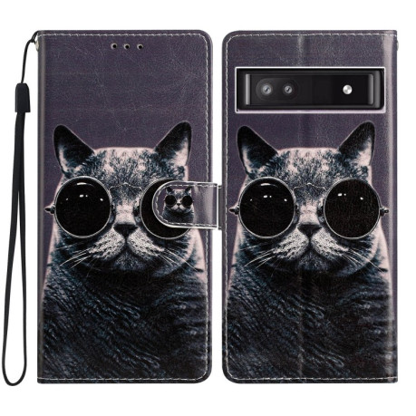 Чехол-книжка Colored Drawing Pattern для Google Pixel 9a - разноцветные