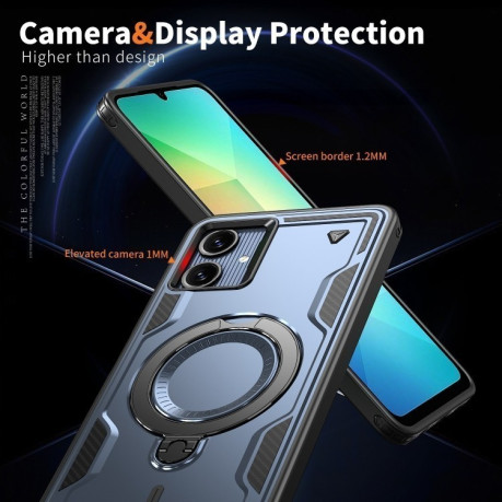 Протиударний чохол MagSafe Holder Armor PC Hybrid  для Samsung Galaxy A06 4G - синій