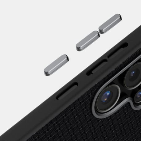 Чехол ABEEL с фактурой Ruyi 6D Micro Relief с MagSafe на Samsung Galaxy S25 FE 5G - коричневый