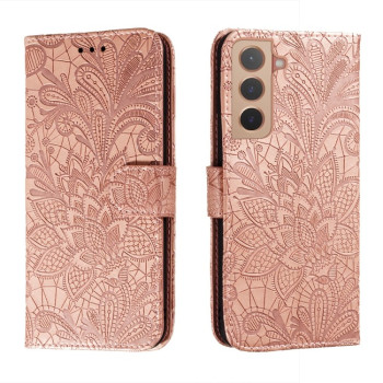 Чохол-книжка Lace Flower для Samsung Galaxy S22 5G - рожеве золото