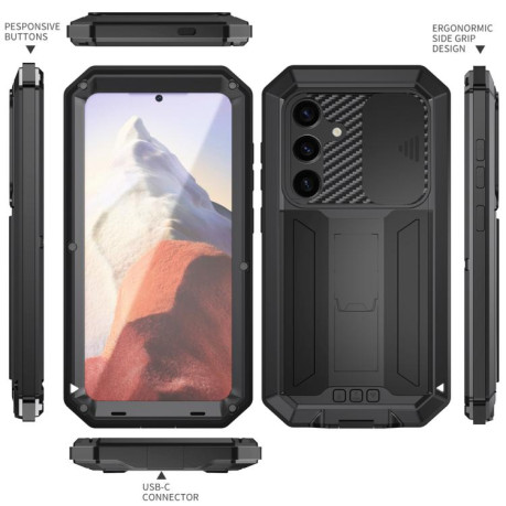 Противоударный чехол R-JUST Sliding для Samsung Galaxy S25 5G - черный